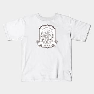 Gothee Coffee Vintage Logo in Brown Kids T-Shirt